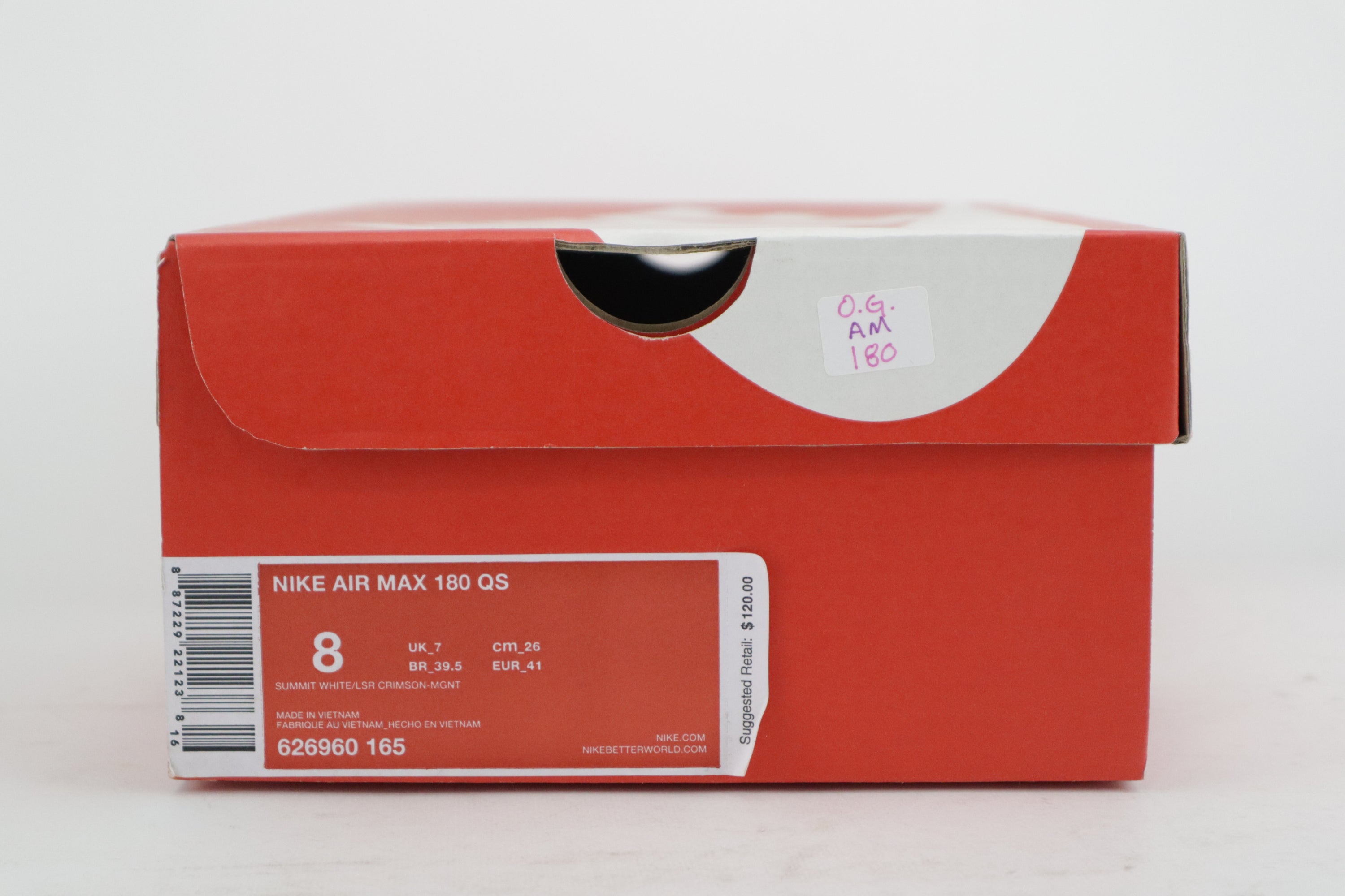 AIR MAX 180 QS "LASER CRIMSON"