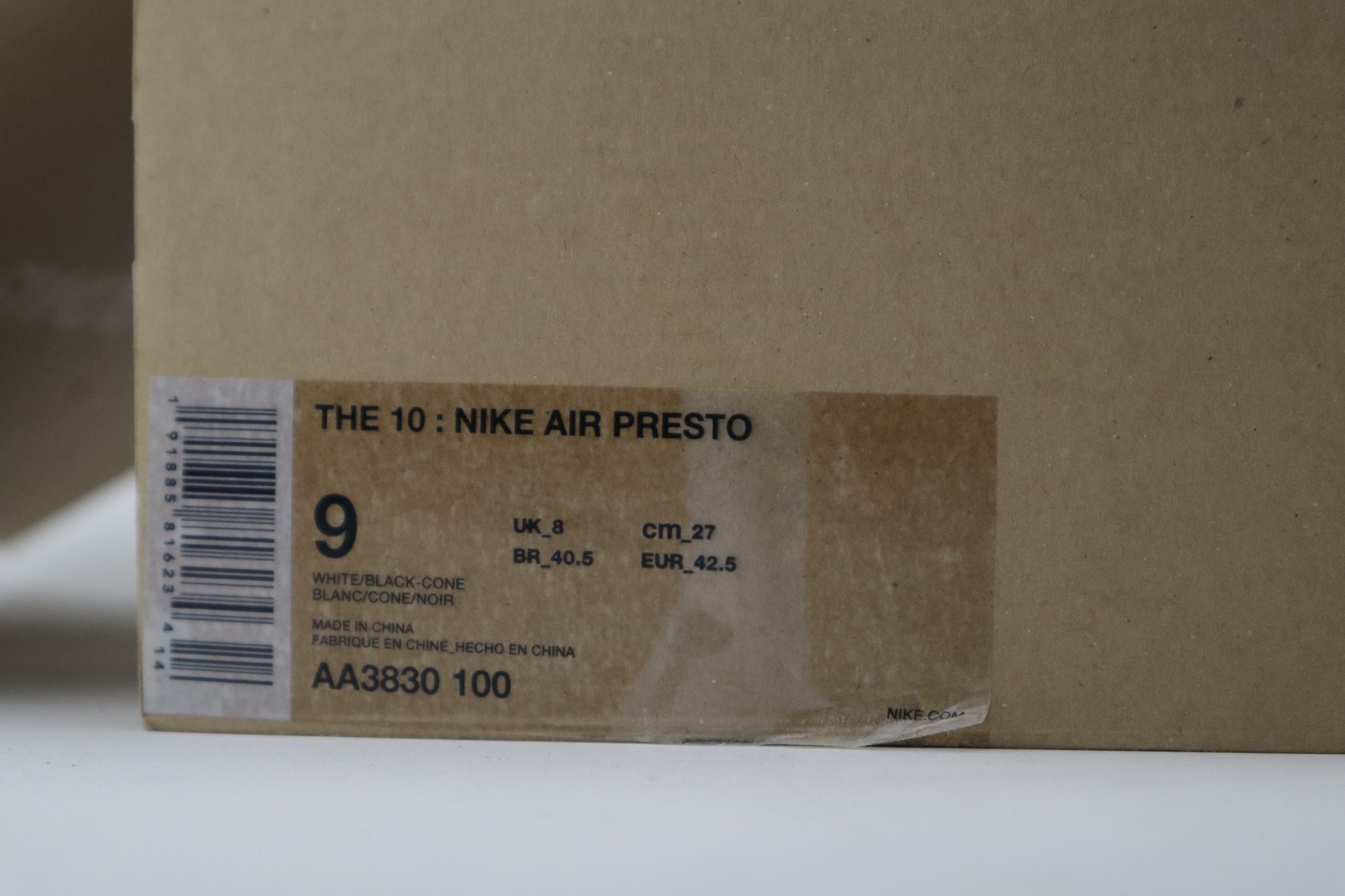 NIKE AIR PRESTO X OFF WHITE "THE 10"