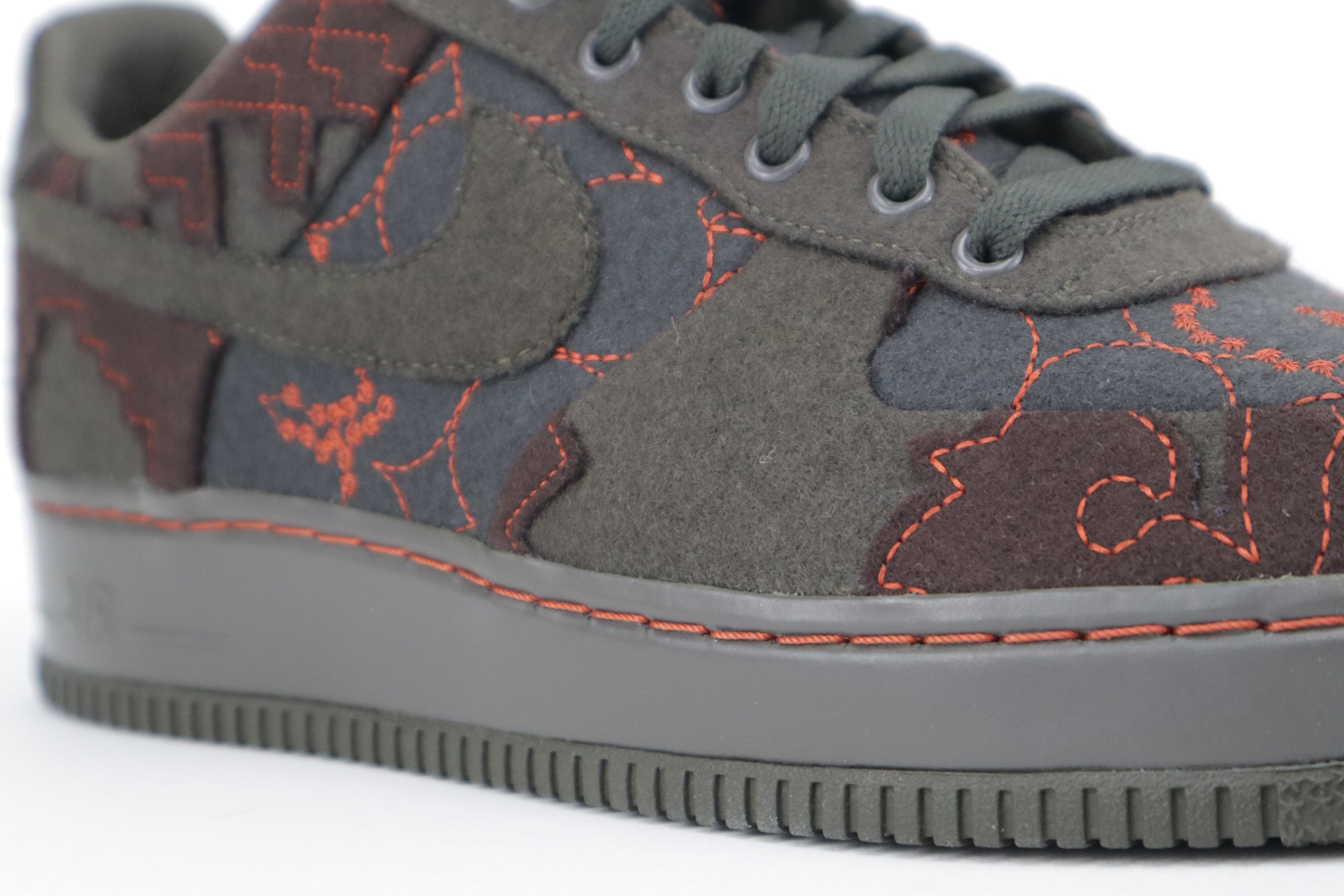 NIKE AIR FORCE 1 SUPREME TZ "MAHARAM FABRICS" DRAGON RED