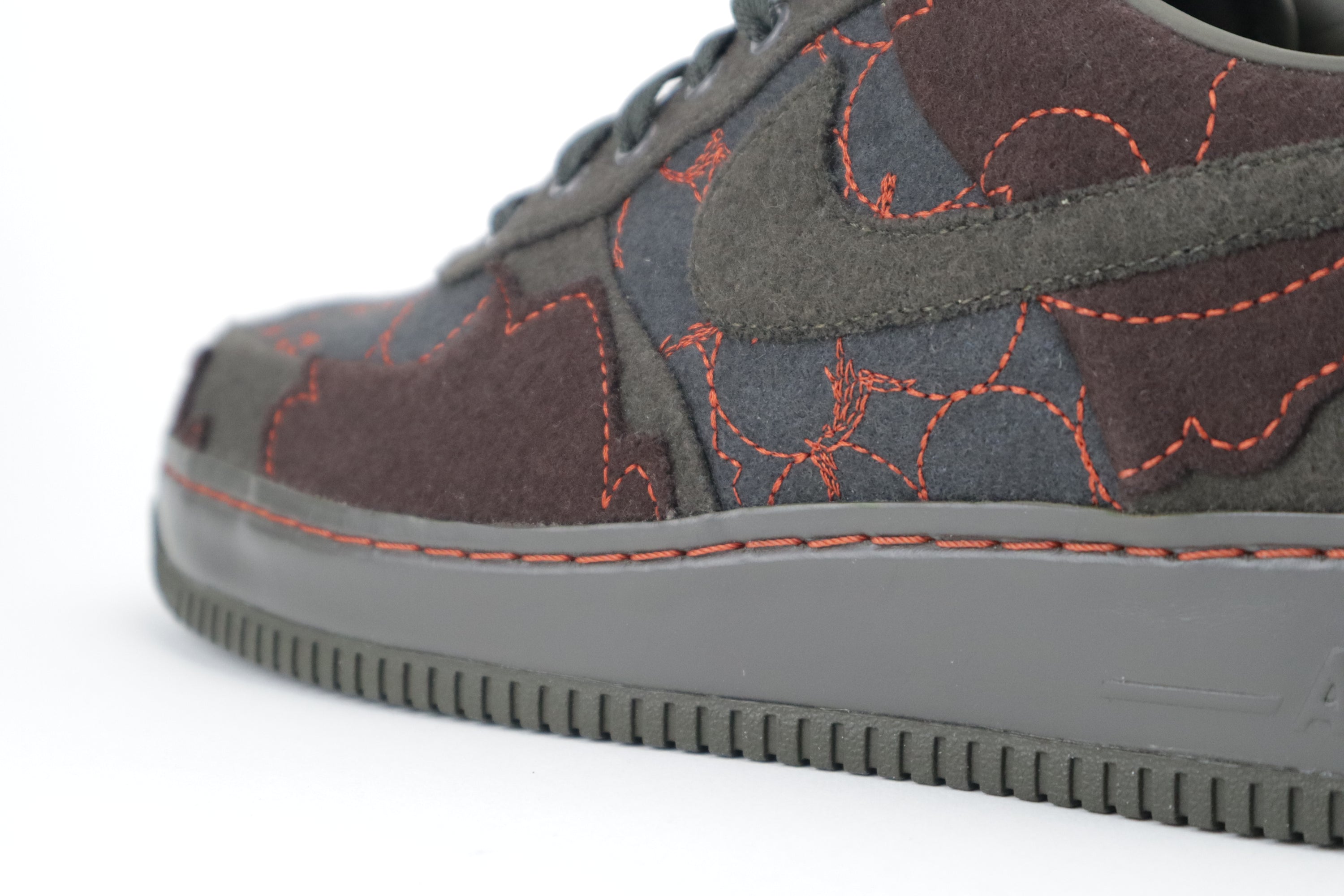 NIKE AIR FORCE 1 SUPREME TZ "MAHARAM FABRICS" DRAGON RED