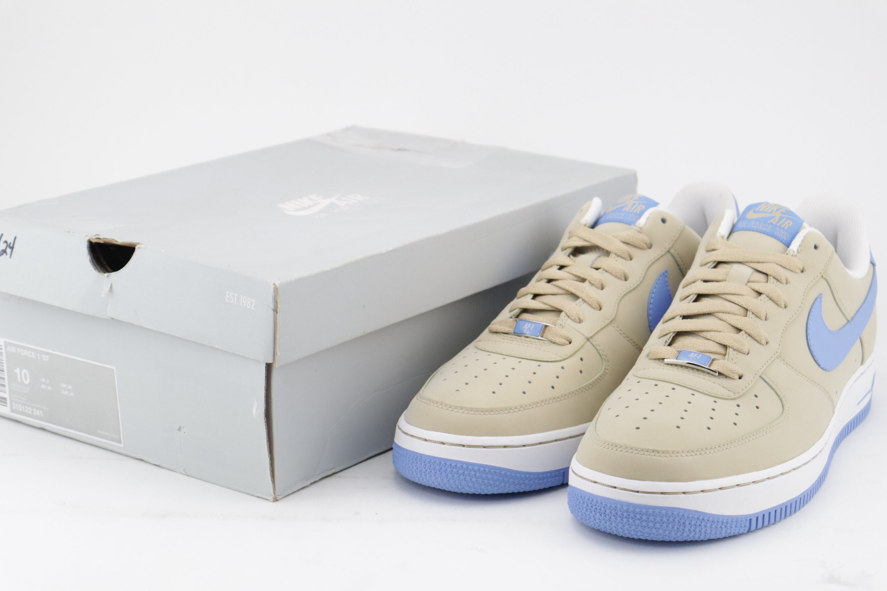 AIR FORCE 1 LOW '07 "LINEN / UNIVERSITY BLUE"