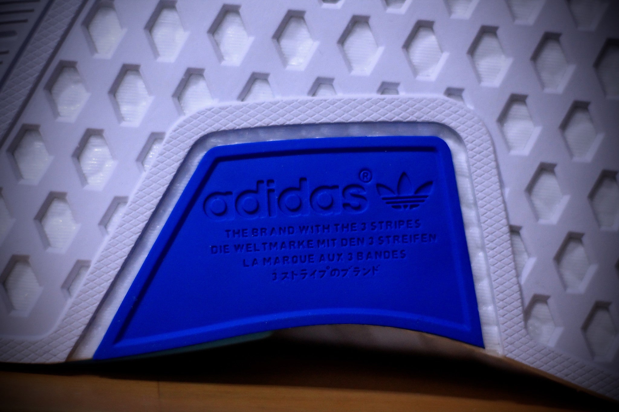 ADIDAS NMD R1 1 WHITE/BLUE WOMENS S75235 - thesneakerspy