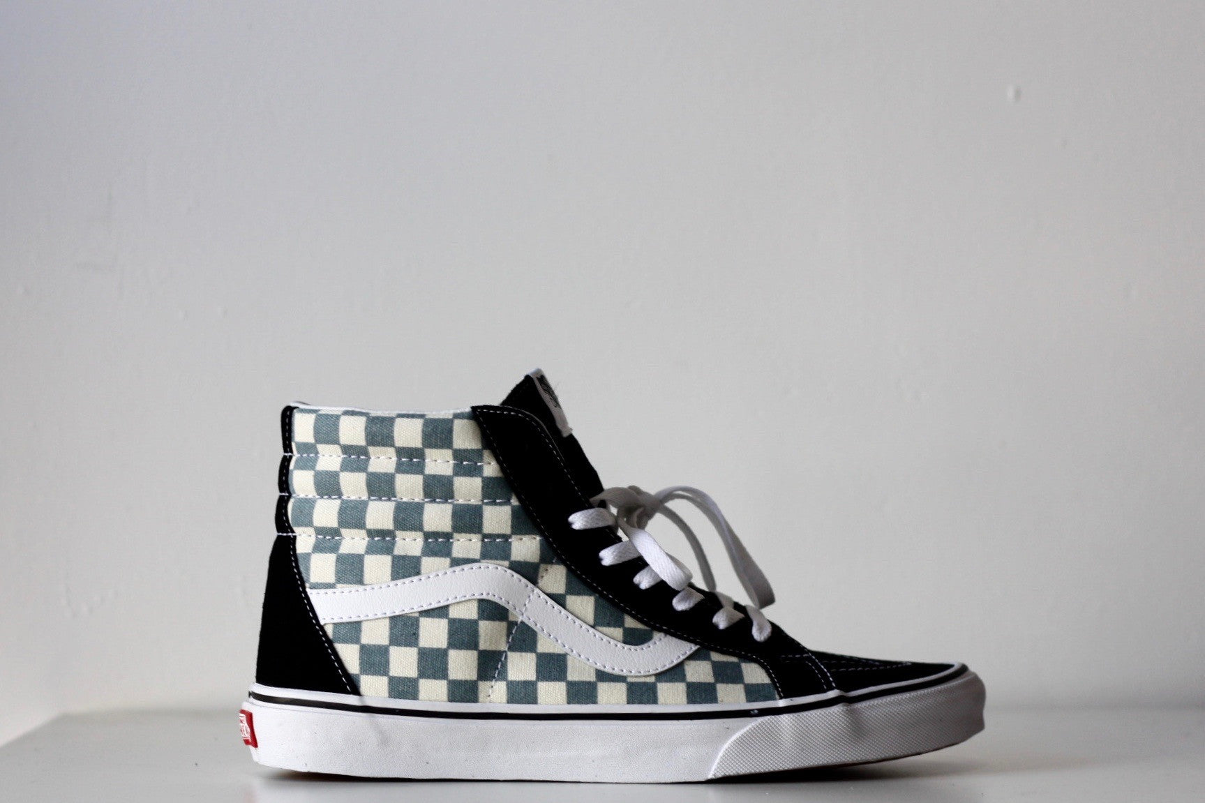 Vans SK8-Hi Reissue Blue Checked Sneaker - thesneakerspy