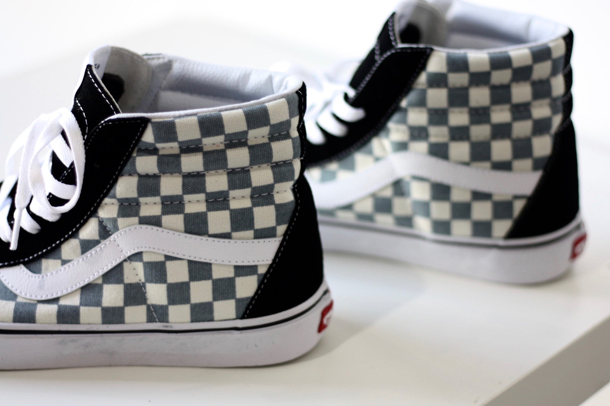 Vans SK8-Hi Reissue Blue Checked Sneaker - thesneakerspy