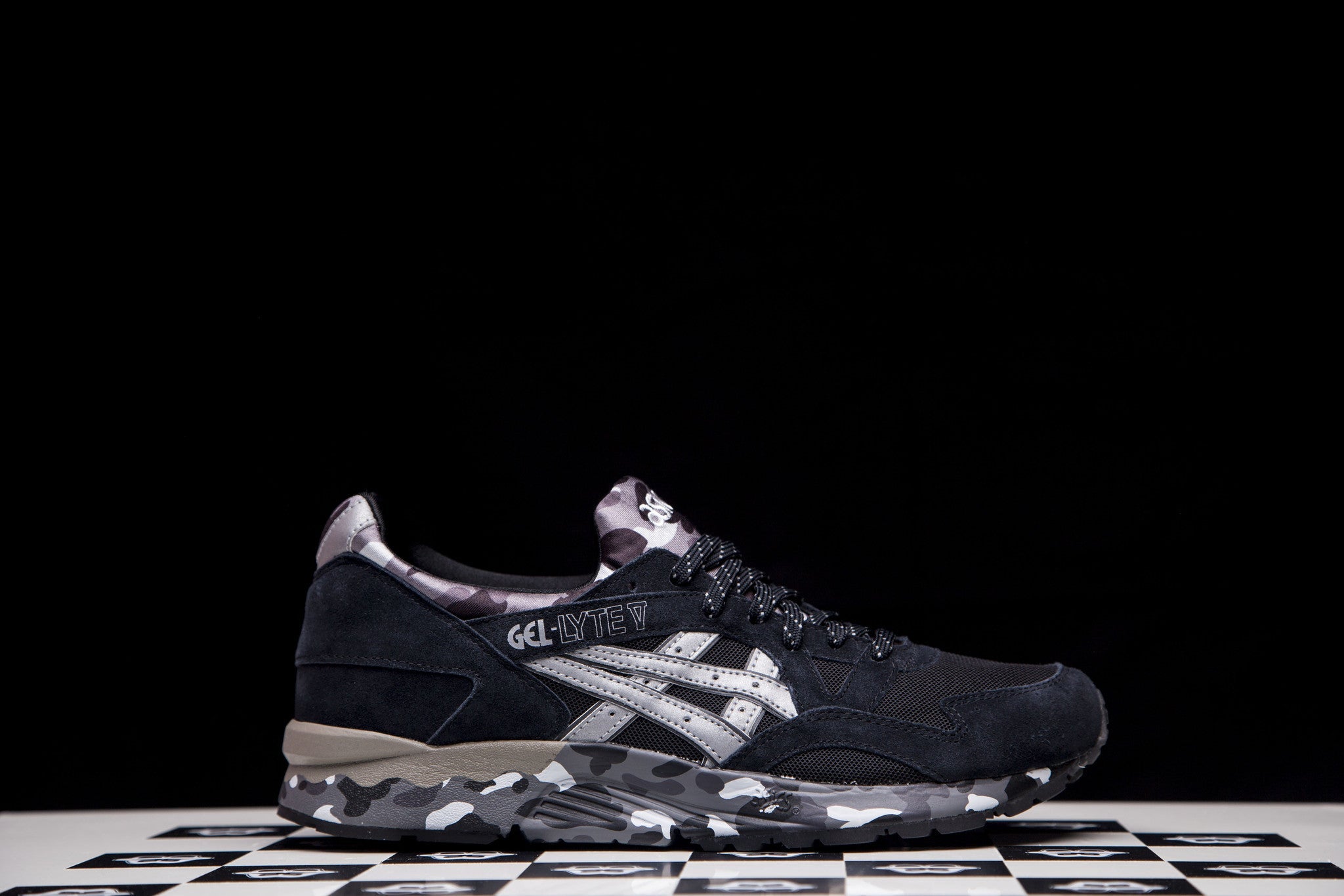 ASICS GEL LYTE V X BAPE BLACK CAMO HQ50V 8893 - thesneakerspy