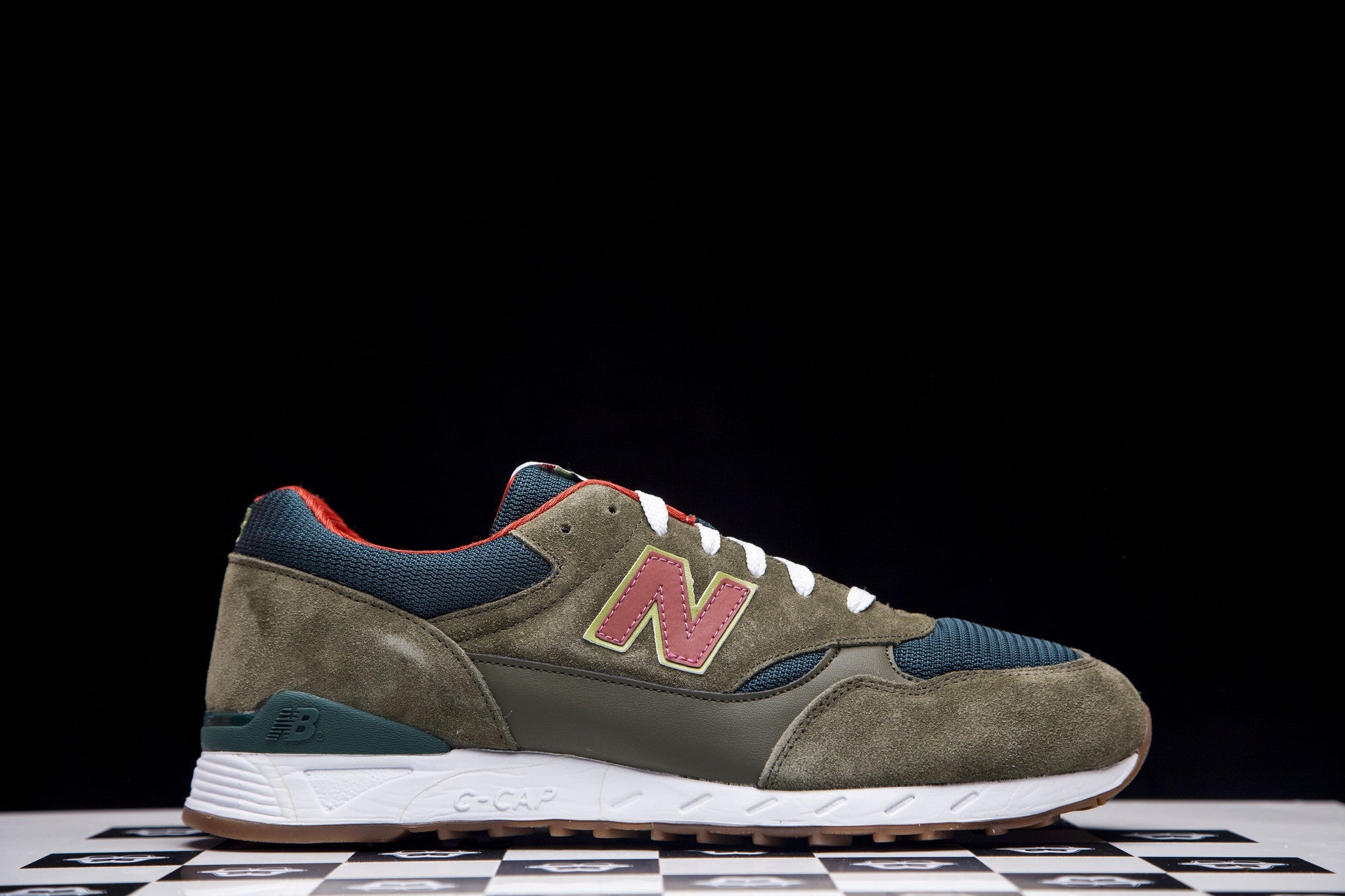 NEW BALANCE 496 DARK OLIVE PINE CM496UO1 - thesneakerspy