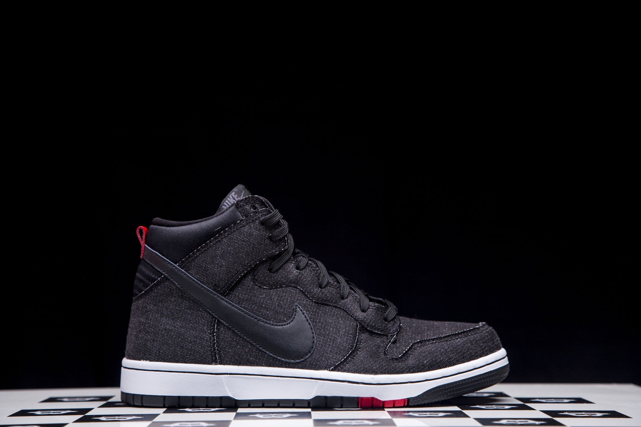 NIKE DUNK HIGH CMFT "BLACK DENIM" 705434 001 - thesneakerspy