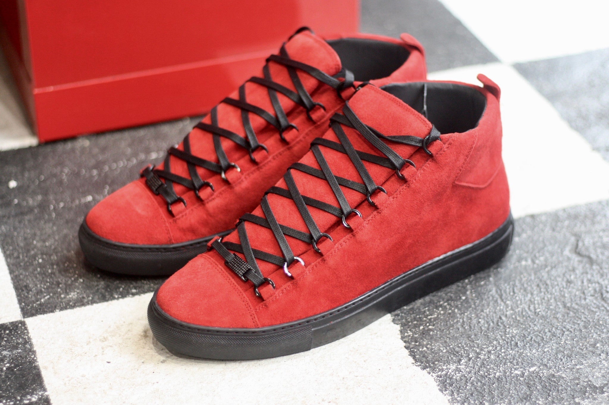 BALENCIAGA ARENA "RED SUEDE" - thesneakerspy