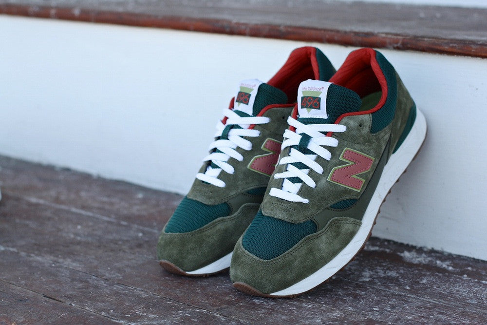 NEW BALANCE 496 DARK OLIVE PINE CM496UO1 - thesneakerspy