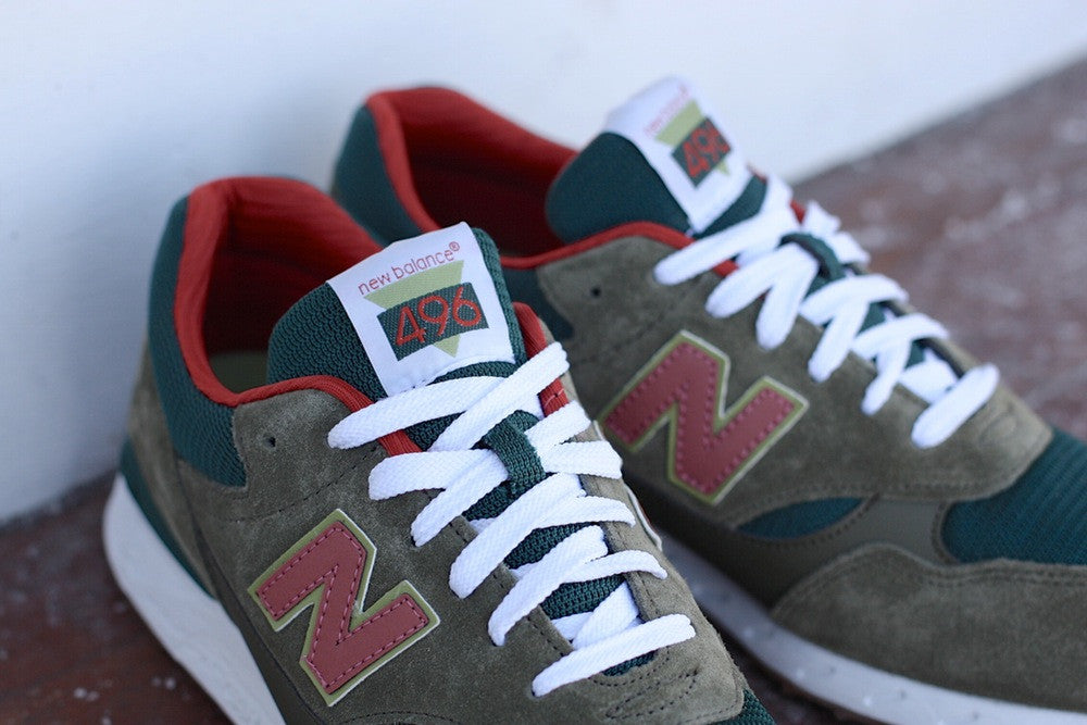 NEW BALANCE 496 DARK OLIVE PINE CM496UO1 - thesneakerspy