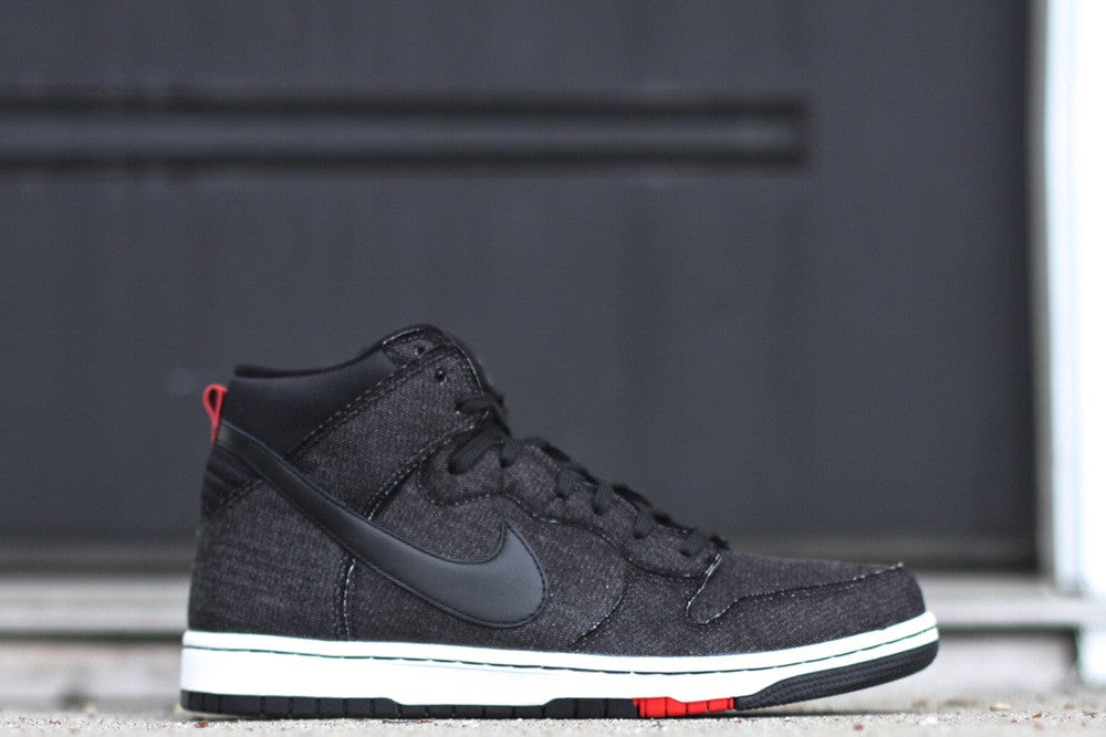 NIKE DUNK HIGH CMFT "BLACK DENIM" 705434 001 - thesneakerspy