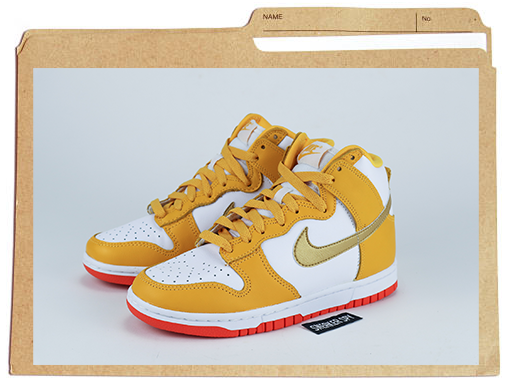 NIKE DUNK HIGH WOMENS "UNIVERSITY GOLD" DQ4691 700